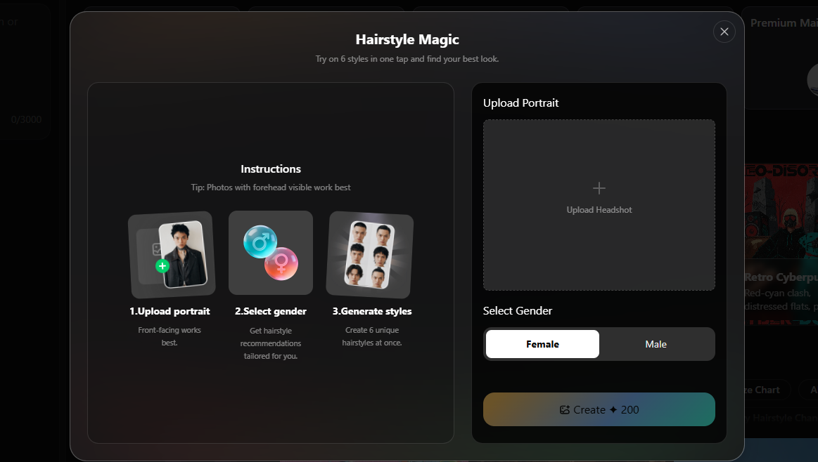 imini ai hair changer
